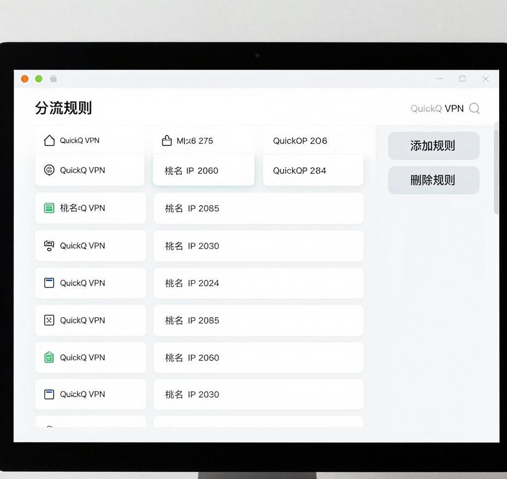 QuickQ VPN的分流规则自定义：实现精准网络分流